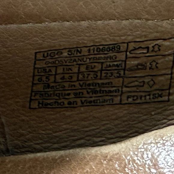 UGG Clair Metallic Driving Shoe Loafer Womens Sz6.5 Cut Out Slip On Flats - Picture 13 of 13